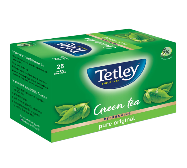 Tetley Pure Green Tea, 40-Count Tea Bags (Pack of 6)